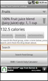 download Basic Food Calorie Lookup apk